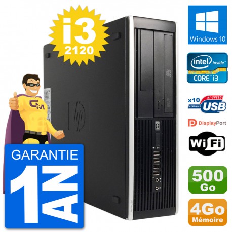 PC HP 8300 Elite SFF Intel i3-2120 RAM 4Go Disque Dur 500Go Windows 10 Wifi