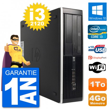 PC HP 8300 Elite SFF Intel i3-2120 RAM 4Go Disque Dur 1To Windows 10 Wifi