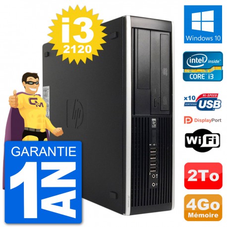 PC HP 8300 Elite SFF Intel i3-2120 RAM 4Go Disque Dur 2To Windows 10 Wifi