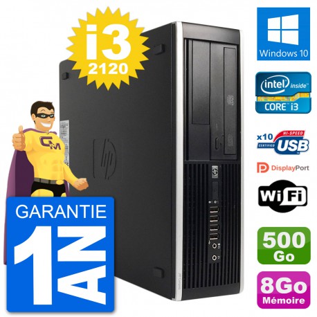 PC HP 8300 Elite SFF Intel i3-2120 RAM 8Go Disque Dur 500Go Windows 10 Wifi