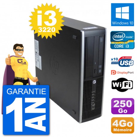 PC HP 8300 Elite SFF Intel i3-3220 RAM 4Go Disque Dur 250Go Windows 10 Wifi