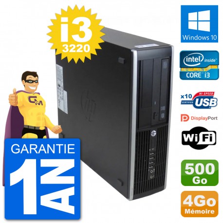 PC HP 8300 Elite SFF Intel i3-3220 RAM 4Go Disque Dur 500Go Windows 10 Wifi