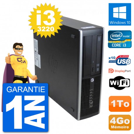 PC HP 8300 Elite SFF Intel i3-3220 RAM 4Go Disque Dur 1To Windows 10 Wifi