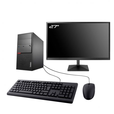 PC Lenovo M900 Tour Ecran 27" Intel G4400 RAM 8Go SSD 2To Wifi W11