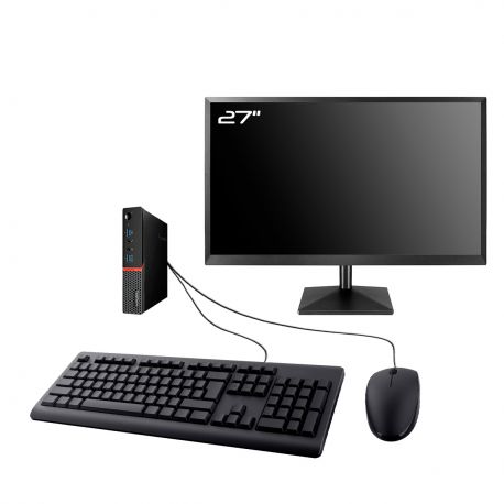 PC Lenovo M900 Tiny Ecran 27" Intel I7-6700T RAM 32Go SSD 2To Wifi W11
