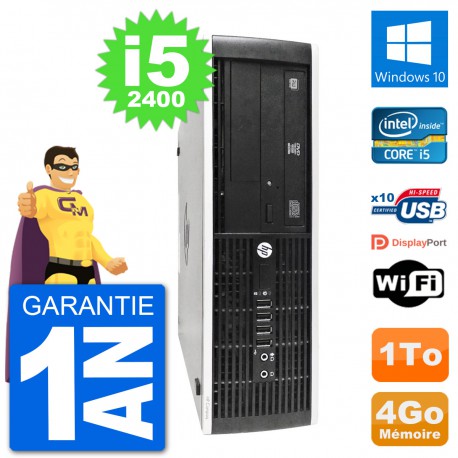 PC HP 8300 Elite SFF Intel i5-2400 RAM 4Go Disque Dur 1To Windows 10 Wifi