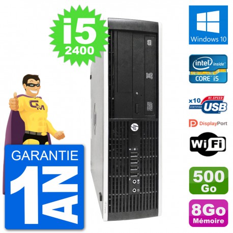 PC HP 8300 Elite SFF Intel i5-2400 RAM 8Go Disque Dur 500Go Windows 10 Wifi
