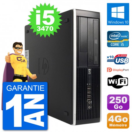 PC HP 8300 Elite SFF Intel i5-3470 RAM 4Go Disque Dur 250Go Windows 10 Wifi