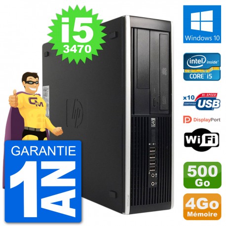 PC HP 8300 Elite SFF Intel i5-3470 RAM 4Go Disque Dur 500Go Windows 10 Wifi