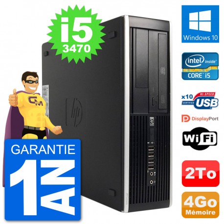 PC HP 8300 Elite SFF Intel i5-3470 RAM 4Go Disque Dur 2To Windows 10 Wifi