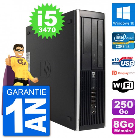 PC HP 8300 Elite SFF Intel i5-3470 RAM 8Go Disque Dur 250Go Windows 10 Wifi
