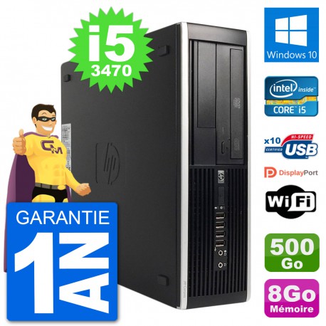 PC HP 8300 Elite SFF Intel i5-3470 RAM 8Go Disque Dur 500Go Windows 10 Wifi