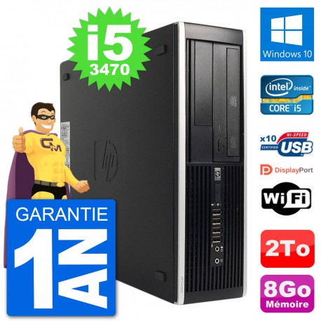 PC HP 8300 Elite SFF Intel i5-3470 RAM 8Go Disque Dur 2To Windows 10 Wifi