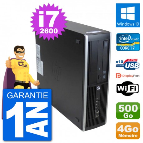 PC HP 8300 Elite SFF Intel i7-2600 RAM 4Go Disque Dur 500Go Windows 10 Wifi