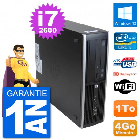 PC HP 8300 Elite SFF Intel i7-2600 RAM 4Go Disque Dur 1To Windows 10 Wifi