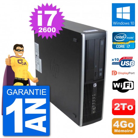 PC HP 8300 Elite SFF Intel i7-2600 RAM 4Go Disque Dur 2To Windows 10 Wifi
