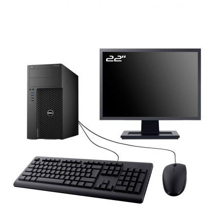 PC Dell 3620 Tour Ecran 22" Intel I5-6500 RAM 32Go SSD 2To HDMI Wifi W11