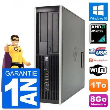 PC HP 6005 SFF AMD Athlon II X2 B24 RAM 8Go Disque Dur 1To Windows 10 Wifi