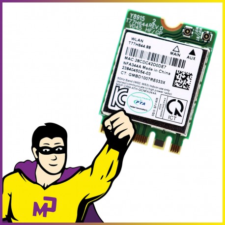 Mini-Carte Wifi Sans-Fil Dell QCNFA344A Bluetooth 4.1 Wireless 5