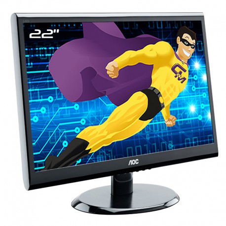 Ecran PC 21.5" AOC e2250Swdak 215LM00019 LED TFT VGA DVI-D Audio Wide 16:9 VESA