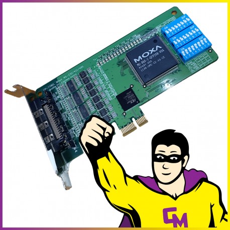 Carte d'Extension Moxa CP118EL-A 8 Ports RS-232/422/485 PCI-Express Low Profil