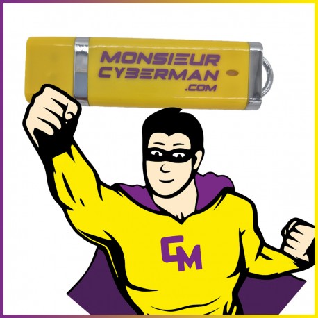 Clé USB 32 Go Monsieur Cyberman.com Jaune USB 3.0 Flash Drive Stockage NEUF