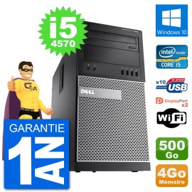 PC Tour Dell 9020 Intel Core i5-4570 RAM 4Go Disque Dur 500Go Windows 10 Wifi