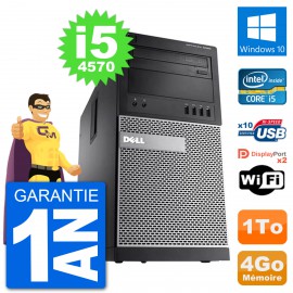PC Tour Dell 9020 Intel Core i5-4570 RAM 4Go Disque Dur 1To Windows 10 Wifi