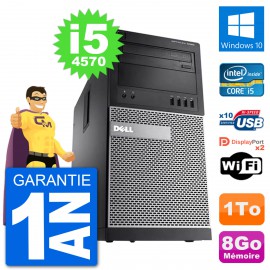 PC Tour Dell 9020 Intel Core i5-4570 RAM 8Go Disque Dur 1To Windows 10 Wifi