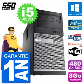 PC Tour Dell OptiPlex 9020 Intel Core i5-4570 RAM 8Go SSD 480Go Windows 10 Wifi