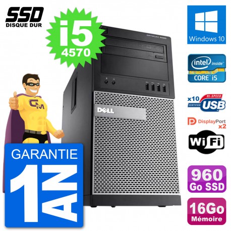 PC Tour Dell OptiPlex 9020 Intel Core i5-4570 RAM 16Go SSD 960Go Windows 10 Wifi