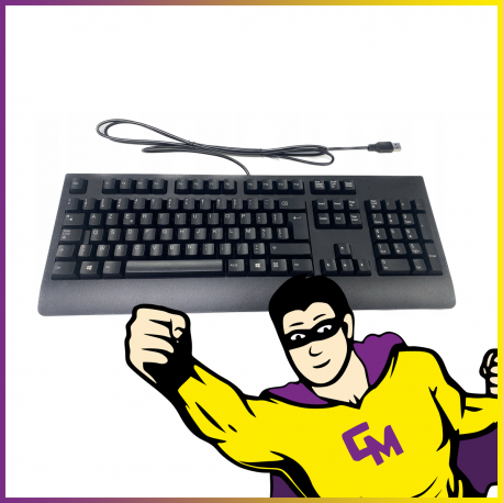 Clavier AZERTY USB Lenovo KU-1619 Noir 105 Touches Keyboard