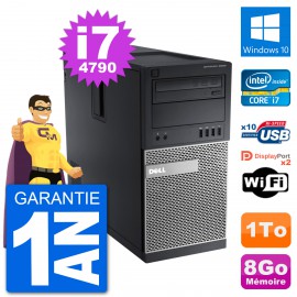 PC Tour Dell 9020 Intel Core i7-4790 RAM 8Go Disque Dur 1To Windows 10 Wifi