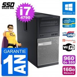 PC Tour Dell OptiPlex 9020 Intel Core i7-4790 RAM 16Go SSD 960Go Windows 10 Wifi