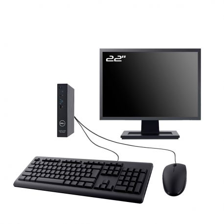 PC Dell 3000 Thin Client Ecran 22" Intel N5105 RAM 16Go SSD NVMe 250Go Wifi W11