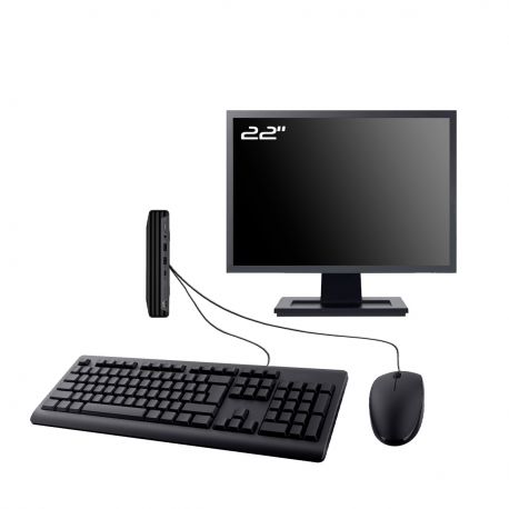 PC HP 600 G6 DM Ecran 22" Intel I7-10700 RAM 8Go SSD 500Go Wifi W11