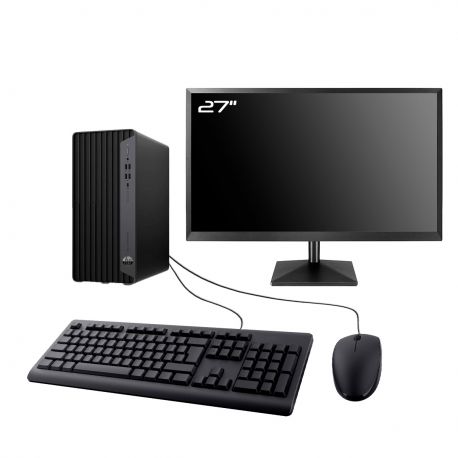 PC HP EliteDesk 800 G6 MT Ecran 27" Intel I3-10100 RAM 64Go SSD 250Go Wifi W11