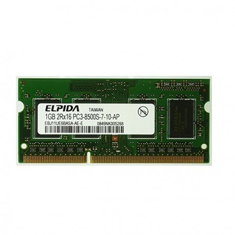 1Go RAM PC Portable SODIMM Elpida EBJ11UE6BASA-AE-E DDR3 PC3-8500S 1066MHz CL7
