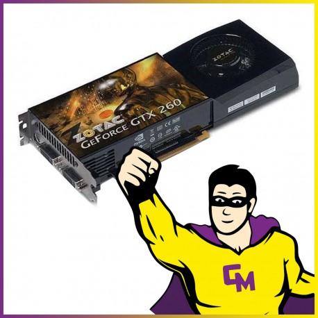 Carte Graphique Zotac Nvidia GeForce GTX260 896 Mo DDR3 PCI-Express DVI TV-Out