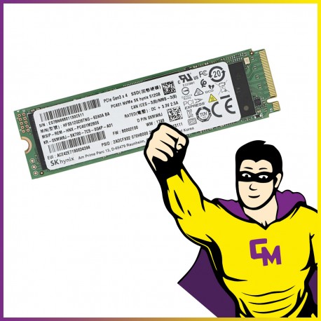 SSD SATA M.2 2280 512 Go SK Hynix SC401 HFS512G39TNH Clé B+M