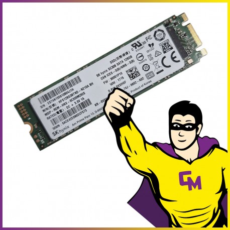 SSD SATA M.2 2280 128 Go SK Hynix SC308 HFS128G39TND-N210A Clé B+M