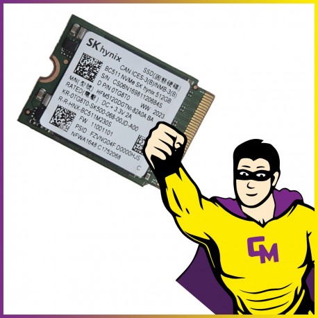 SSD NVMe M.2 2230 512 Go SK Hynix BC711 HFM512GD3GX013N Clé M