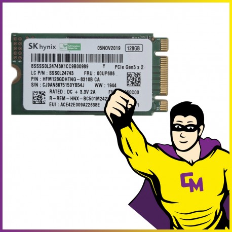 SSD NVMe M.2 2242 128 Go SK Hynix HFM128GDHTNG Clé M