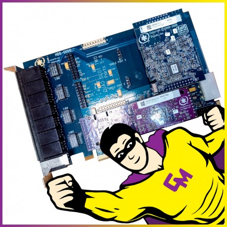 Carte d'interface Téléphonique Digium TDM410 DIGTE01AX400M 4771A‑X400M PCI-e