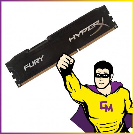 8Go RAM DDR3 HyperX FURY HX316C10FBK2/16 DIMM 1600 Mhz Mémoire PC