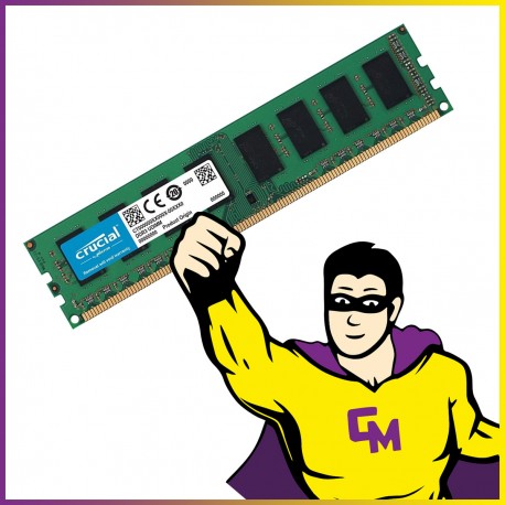 8Go RAM DDR3 Crucial CT102464BA160B.M16FJD DIMM 1600 Mhz Mémoire PC