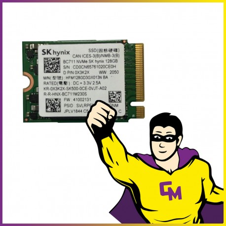 SSD NVMe M.2 2230 128 Go SK Hynix BC711 HFM128GD3GX013N Clé M