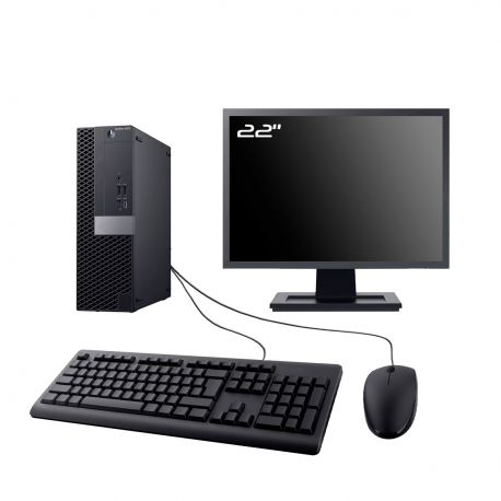 PC Dell OptiPlex 5070 SFF Ecran 22" Intel I5-8400 RAM 64Go SSD 2To Wifi W11