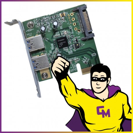 Carte HP 607782-001 608151-001 USB SATA PCIe Low Profile