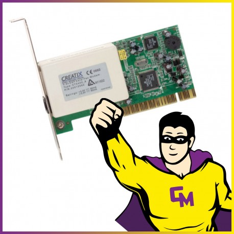 Carte Creatix DSP Data-Fax-Modem RJ45 PCI High Profile